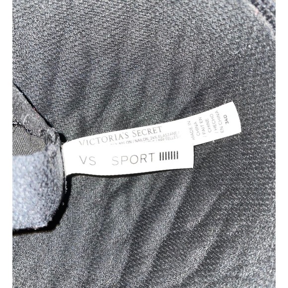 34D Victoria’s Secret VSX Black Sportswear athletic workout Bra - Picture 5 of 6